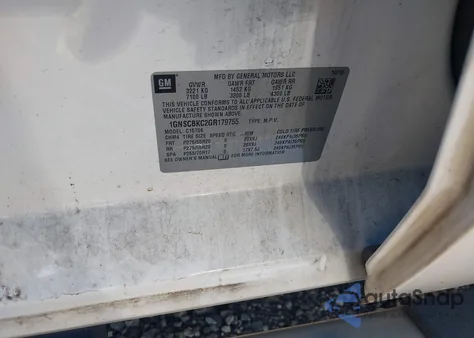 2016 Chevrolet Tahoe Lt z USA, uszkodzony, nr VIN 1GNSCBKC2GR179755